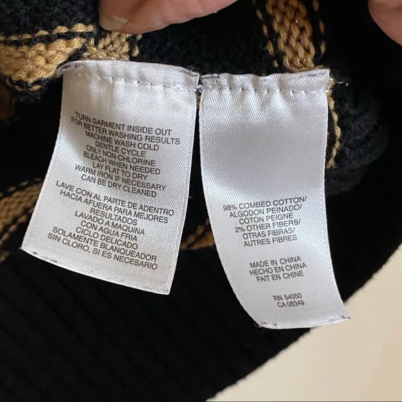 Jones New York Black and Gold Turtleneck Sweater - Picture 5 of 6